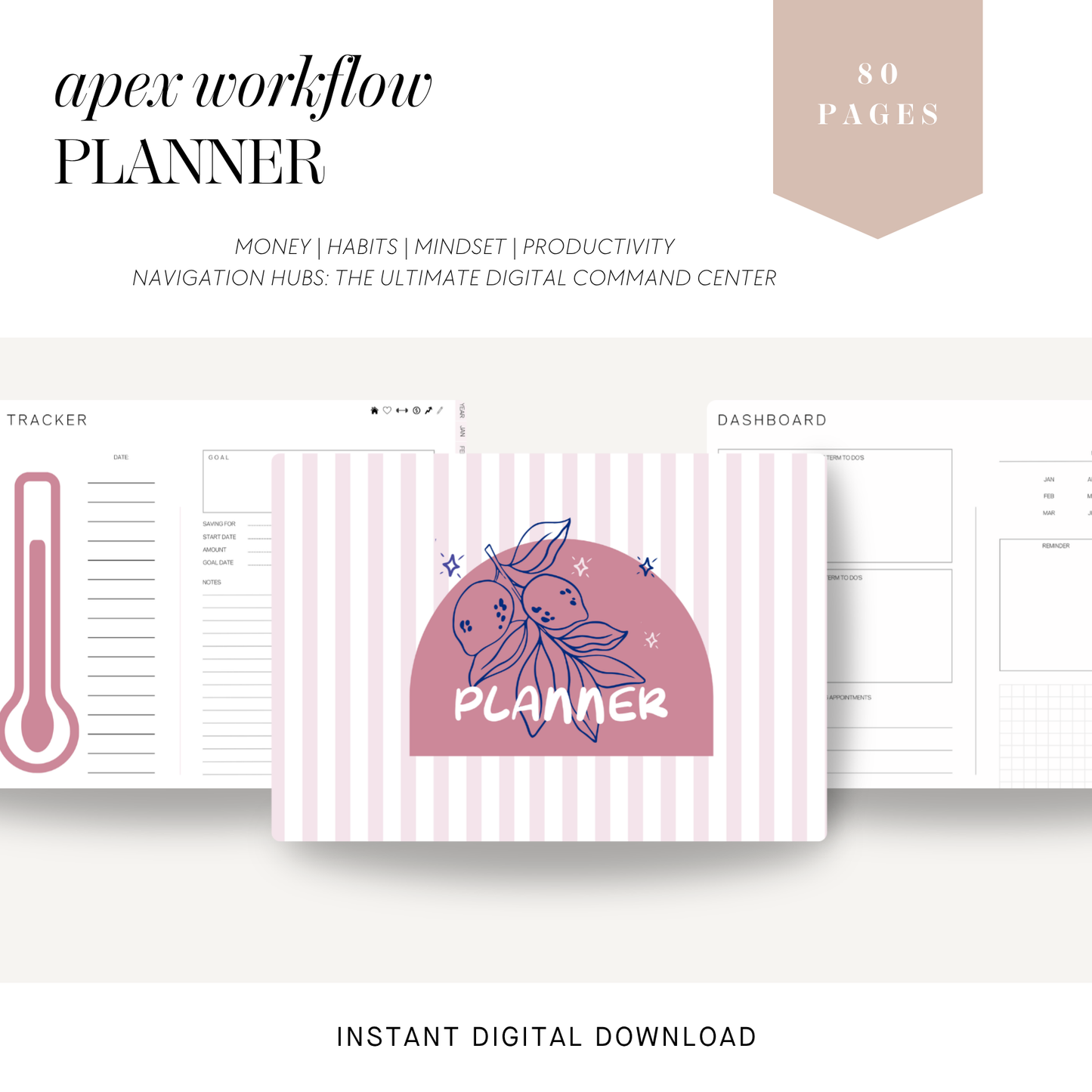 The Modern Minimal Life System — Digital & Printable Planner (Landscape Edition) Printable + Digital Planner | Yearly, Monthly, Weekly + Daily Planner | Goal Setting + Finance Tracker | Productivity + Mindset Binder