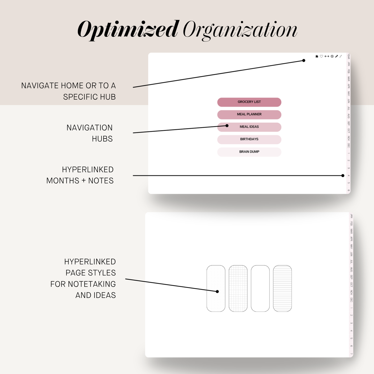 The Modern Minimal Life System — Digital & Printable Planner (Landscape Edition) Printable + Digital Planner | Yearly, Monthly, Weekly + Daily Planner | Goal Setting + Finance Tracker | Productivity + Mindset Binder