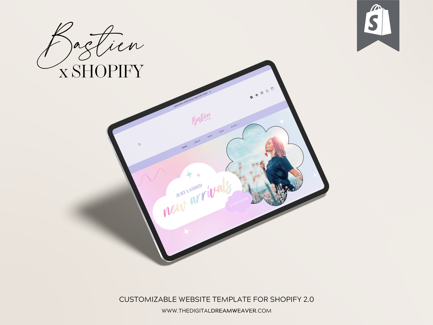 Bastien Customizable Website Template for Shopify