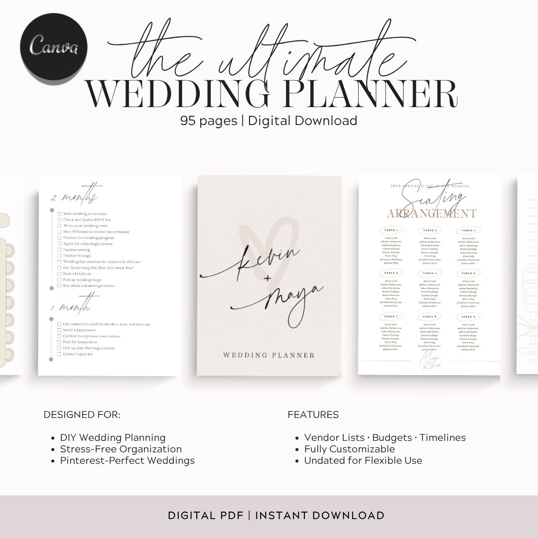 Ultimate Wedding Planner | Digital Download for Stress-Free Wedding Planning