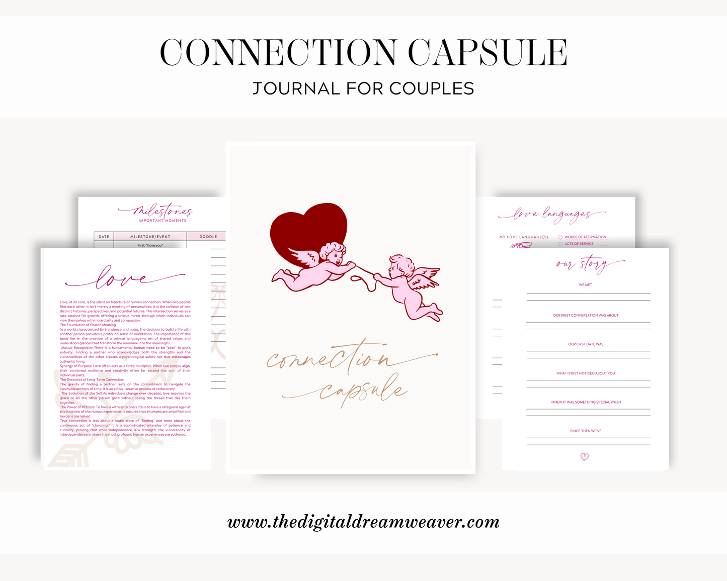 Printable Couples Journal for Relationship Growth, Digital Date Night Planner and Communication Workbook, Meaningful Anniversary Gift Idea