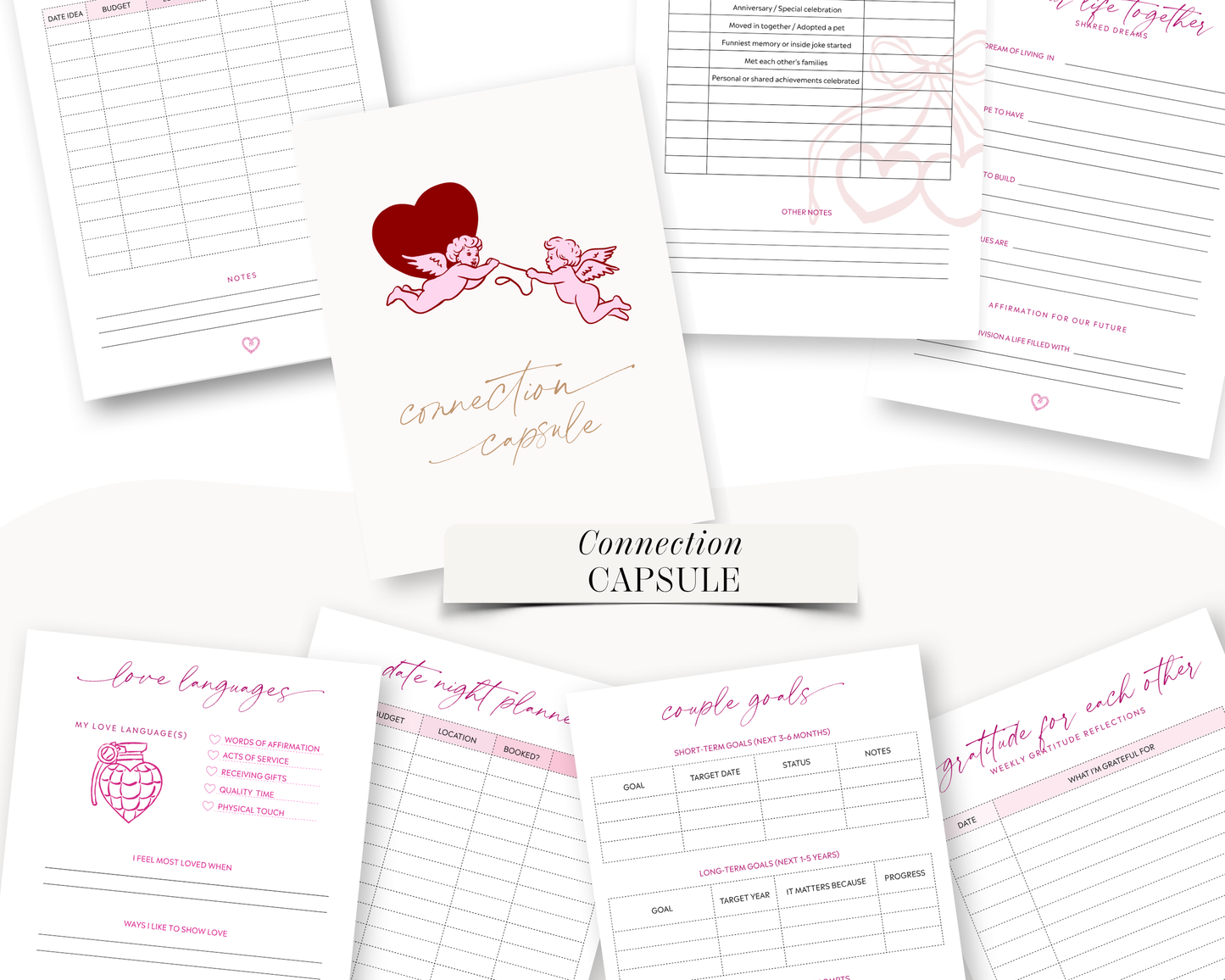 Printable Couples Journal for Relationship Growth, Digital Date Night Planner and Communication Workbook, Meaningful Anniversary Gift Idea