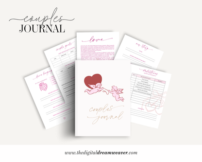 Printable Couples Journal for Relationship Growth, Digital Date Night Planner and Communication Workbook, Meaningful Anniversary Gift Idea