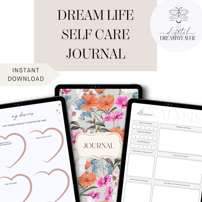 Dream Life Self Care Journal | Daily Wellness & Gratitude Planner | Mindfulness, Reflection & Positivity Workbook