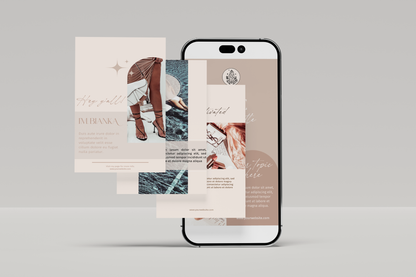 Earthy Boho Instagram Templates | 150 Feed Posts & Story Designs for Boutiques & Content Creators