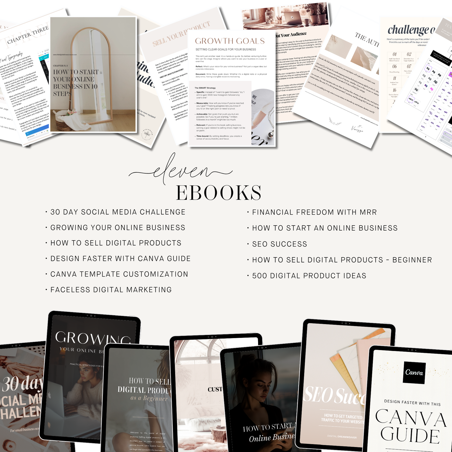 Empire Builder Ultimate Vault™ | Ultimate Faceless Digital Marketing Ebook Bundle PLR MRR, 30 Day Social Media Challenge Canva Guide, Sell Online Products Beginner Course