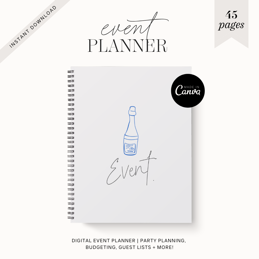 50-Page Digital Event Planner | Party Planning, Budgeting, Guest Lists + More!