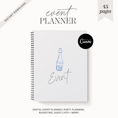 50-Page Digital Event Planner | Party Planning, Budgeting, Guest Lists + More!