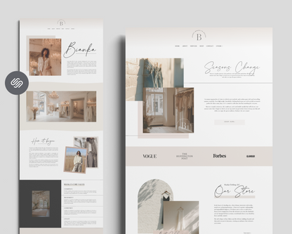 Bianka Squarespace Website Template