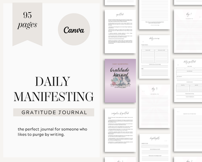Daily Manifesting & Gratitude Journal | Law of Attraction, Intentional Living, and Mindful Goal Setting
