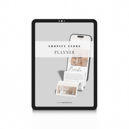 Shopify Store Planner | Printable Business Organizer for Product Pricing, Marketing, SEO; Online Shop Planning