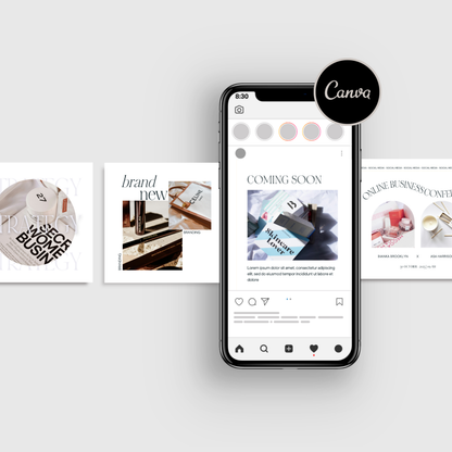 100 Lux & Light Clean, Editorial, White Aesthetic, Engagement Boosting IG Social Media Instagram Posts Template