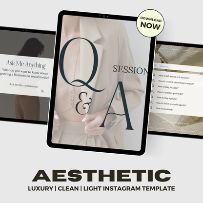 100 Lux & Light Clean, Editorial, White Aesthetic, Engagement Boosting IG Social Media Instagram Posts Template