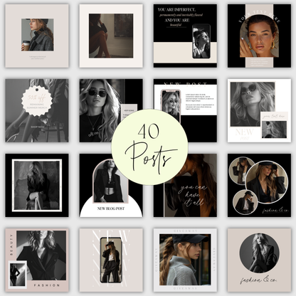 Boutique Fashion Instagram IG Posts, Social Media Template for Fashion