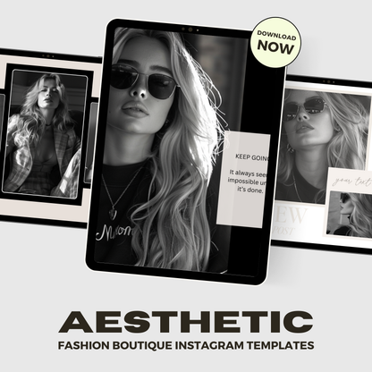 Boutique Fashion Instagram IG Posts, Social Media Template for Fashion