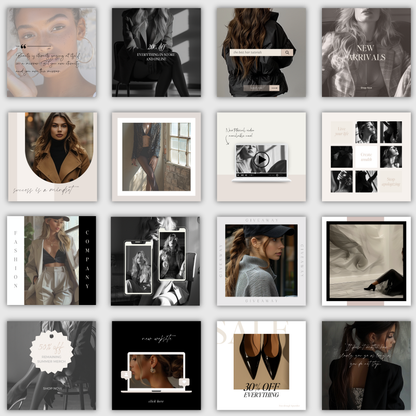 Boutique Fashion Instagram IG Posts, Social Media Template for Fashion