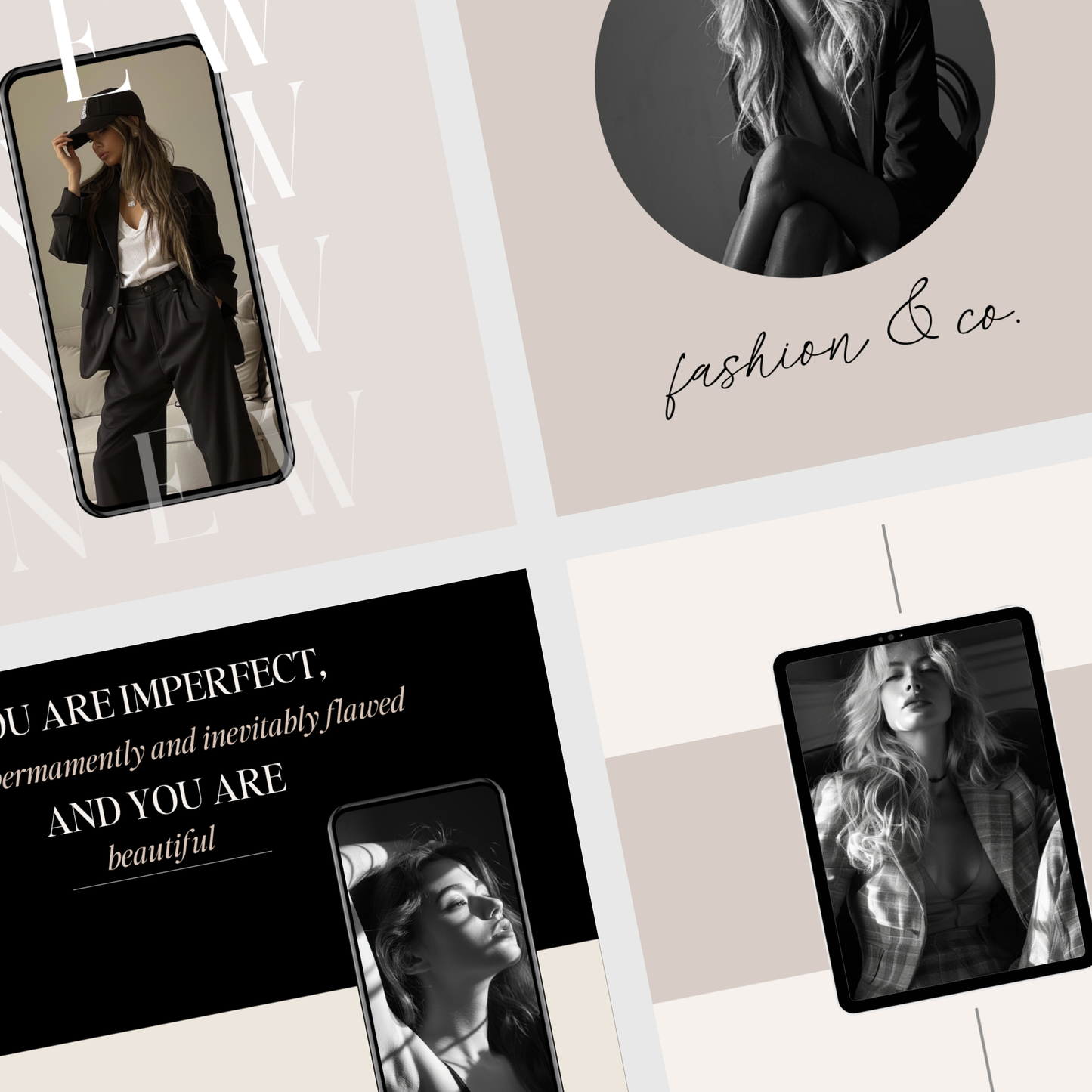 Boutique Fashion Instagram IG Posts, Social Media Template for Fashion