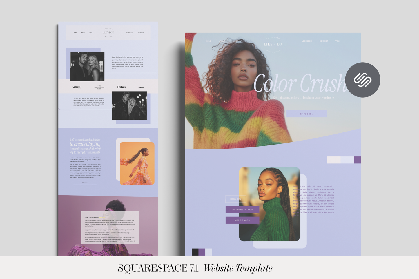 LILLY Squarespace Website Template