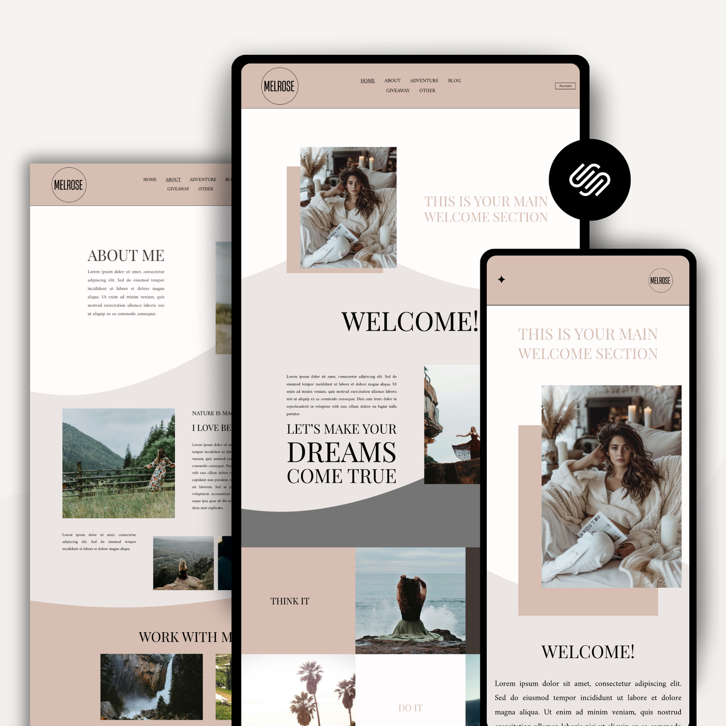 Melrose Squarespace Template