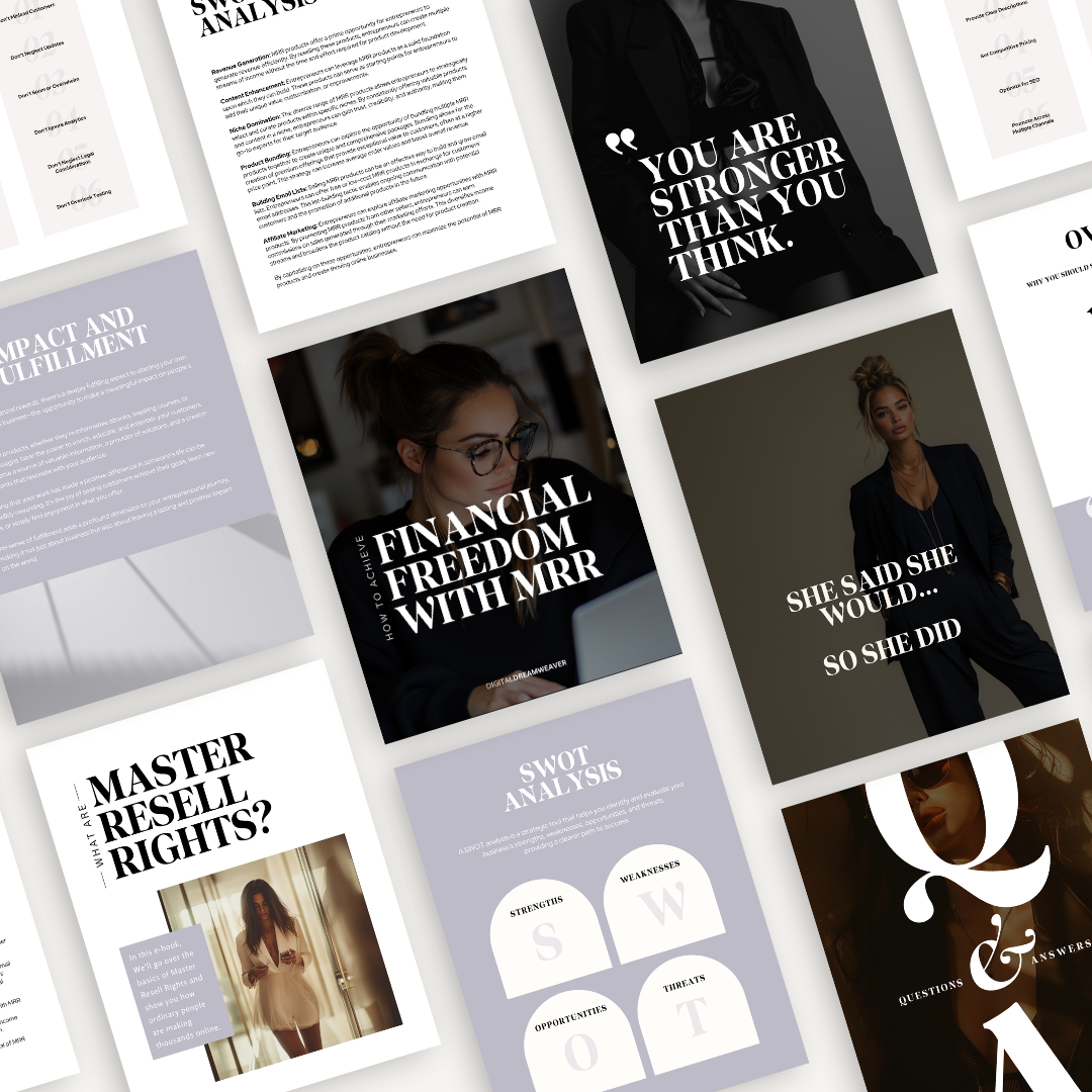 Empire Builder Ultimate Vault™ | Ultimate Faceless Digital Marketing Ebook Bundle PLR MRR, 30 Day Social Media Challenge Canva Guide, Sell Online Products Beginner Course