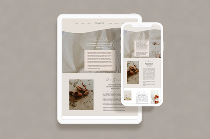 Savor | Squarespace Website Template