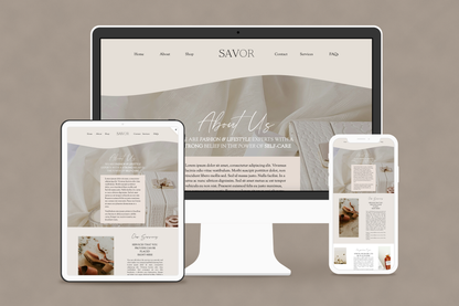 Savor | Squarespace Website Template