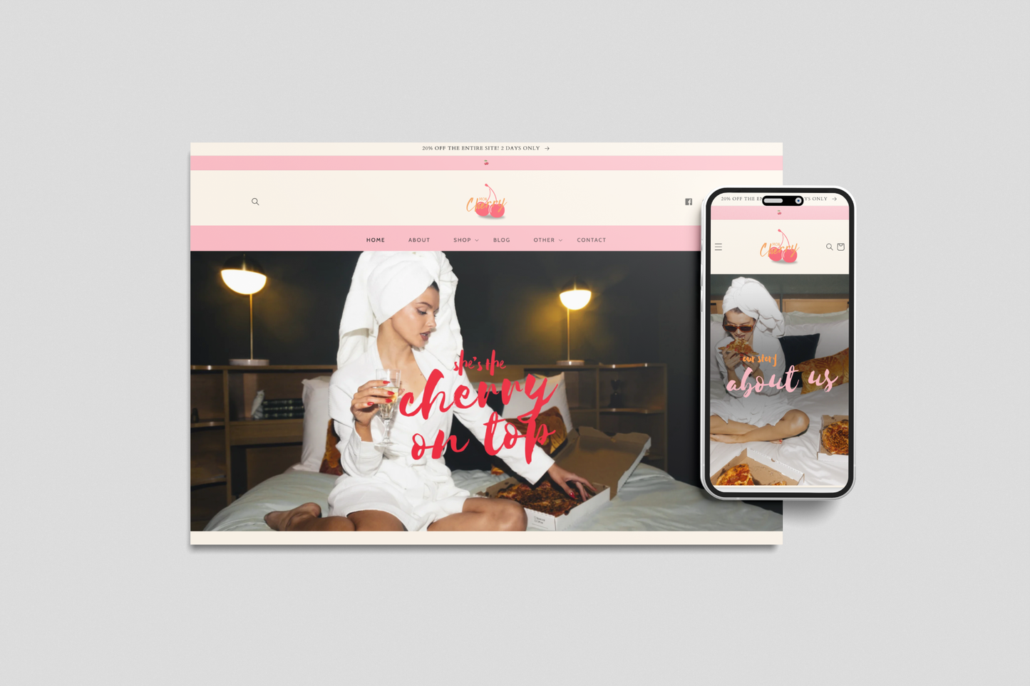 Mon Cherry Website Template for Shopify