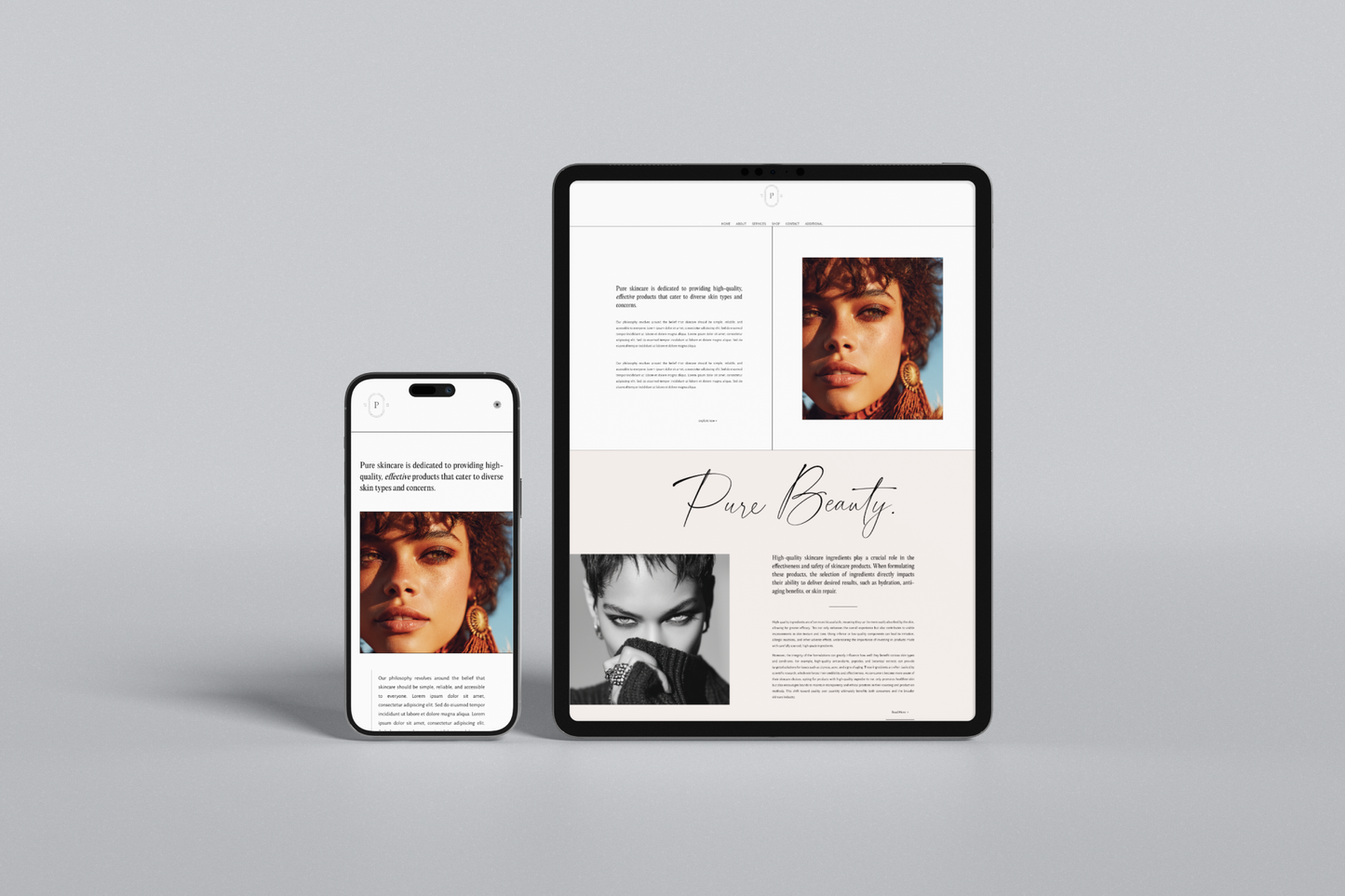 PURE Squarespace Template