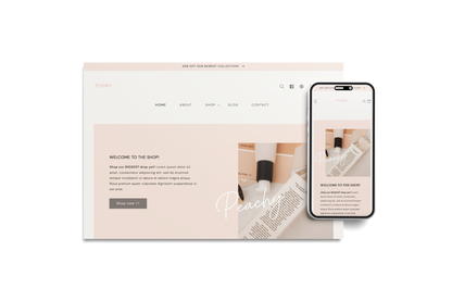 Peaches Shopify Website Template