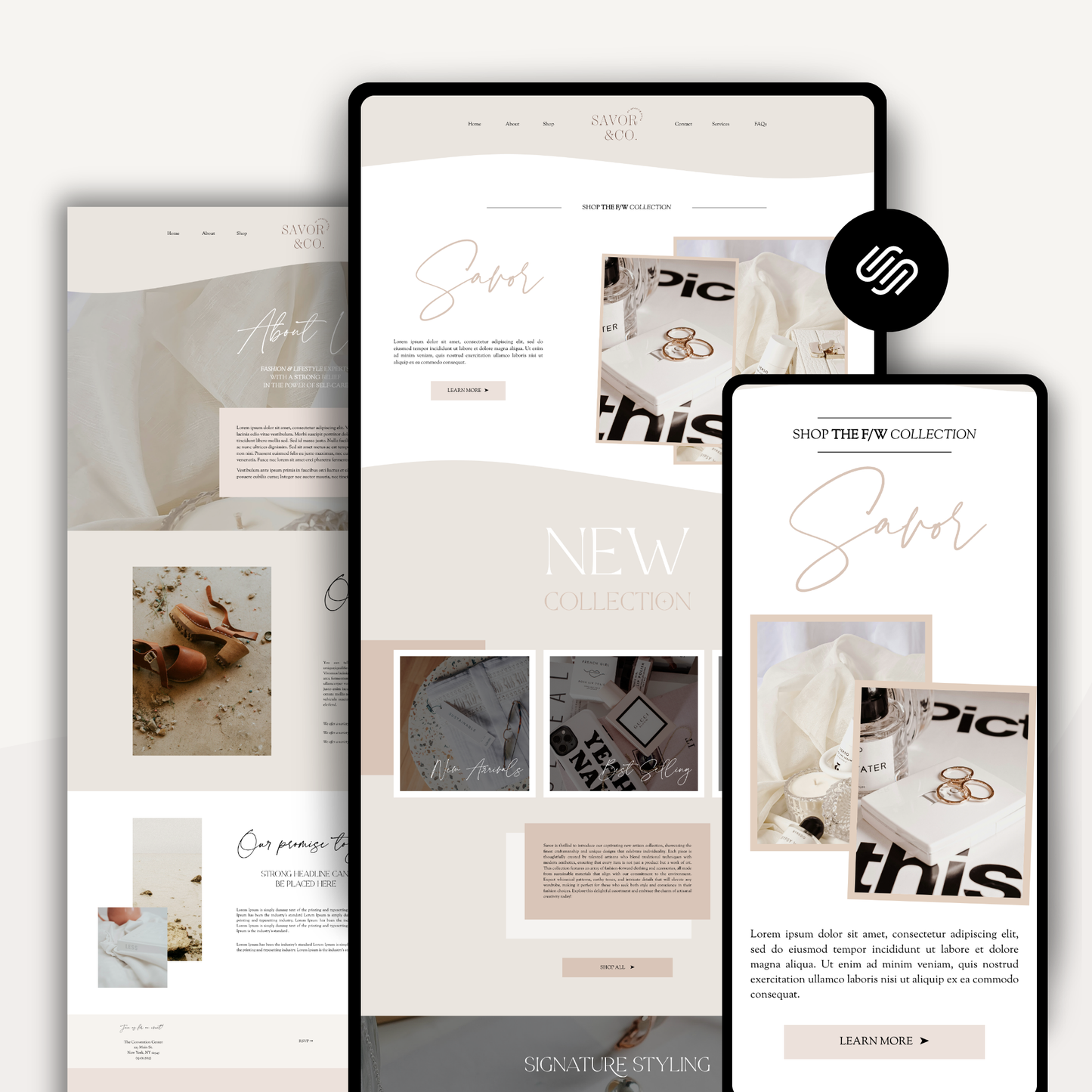 Savor | Squarespace Website Template
