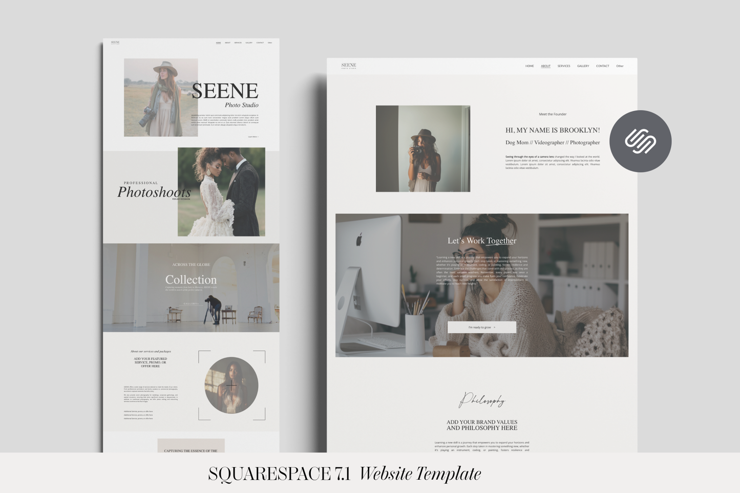 Seene Squarespace Template