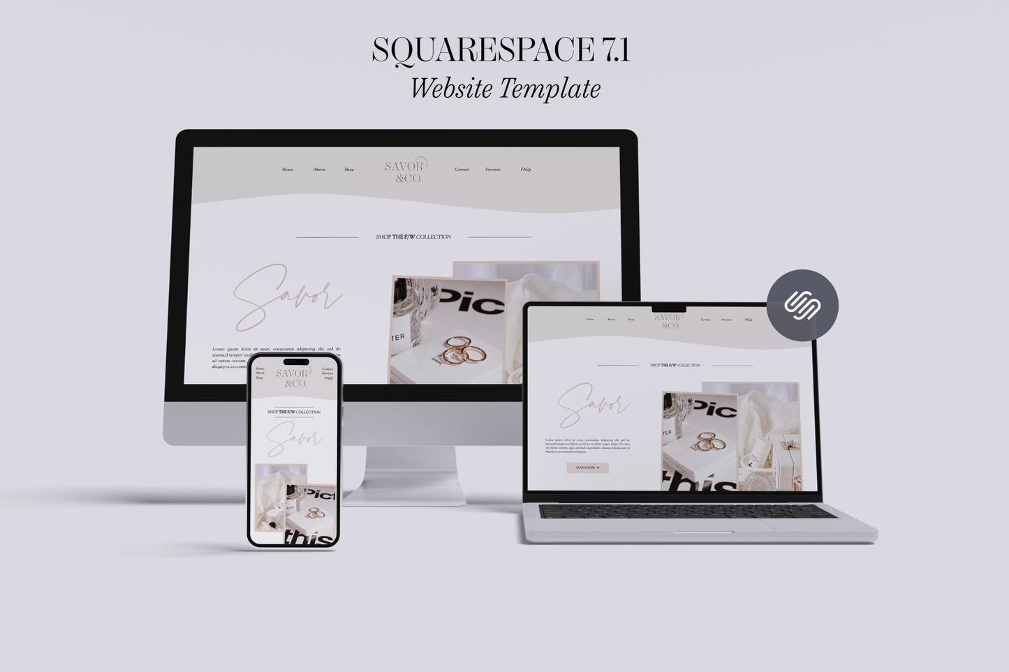 Savor | Squarespace Website Template