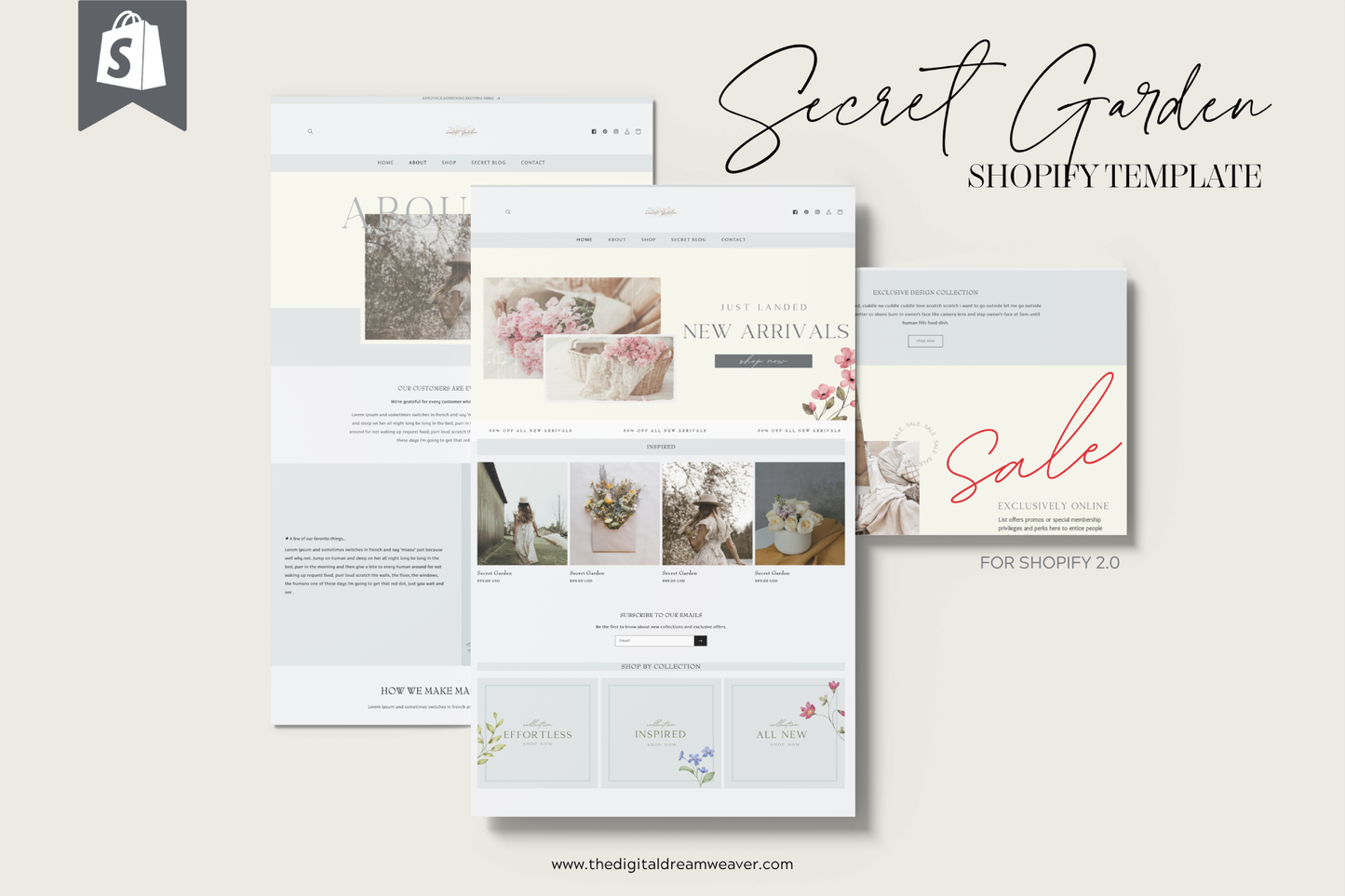 Secret Garden Shopify Website Template