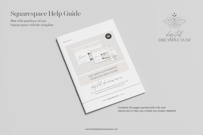 Squarespace Help Guide on a light gray background