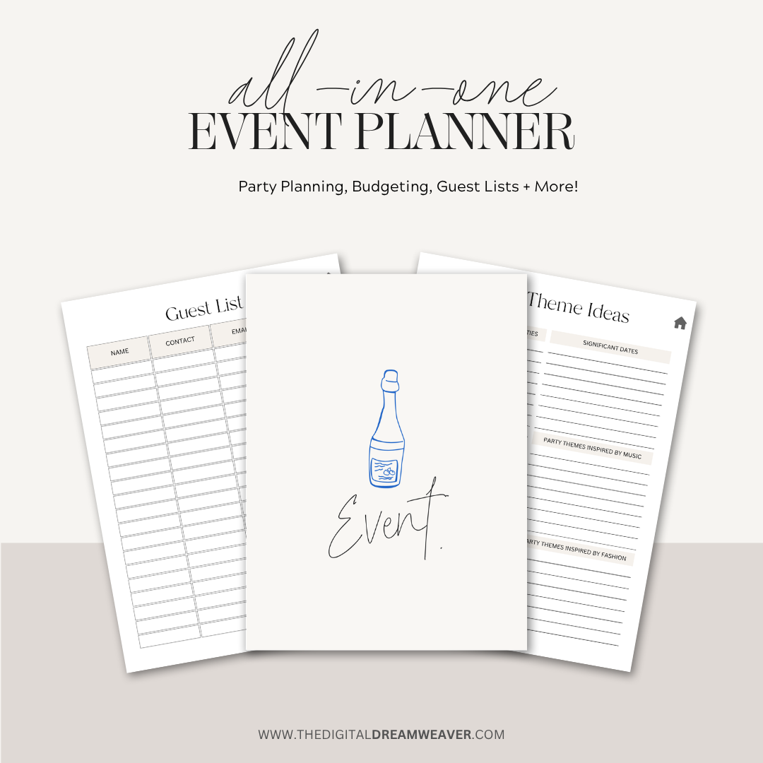 50-Page Digital Event Planner | Party Planning, Budgeting, Guest Lists + More!