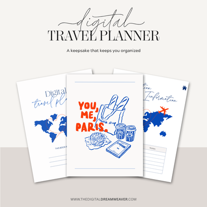 Digital Travel Planner | Vacation Planner & Trip Organizer | Packing Lists, Itineraries & Budget Templates