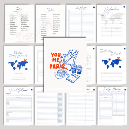 Digital Travel Planner | Vacation Planner & Trip Organizer | Packing Lists, Itineraries & Budget Templates
