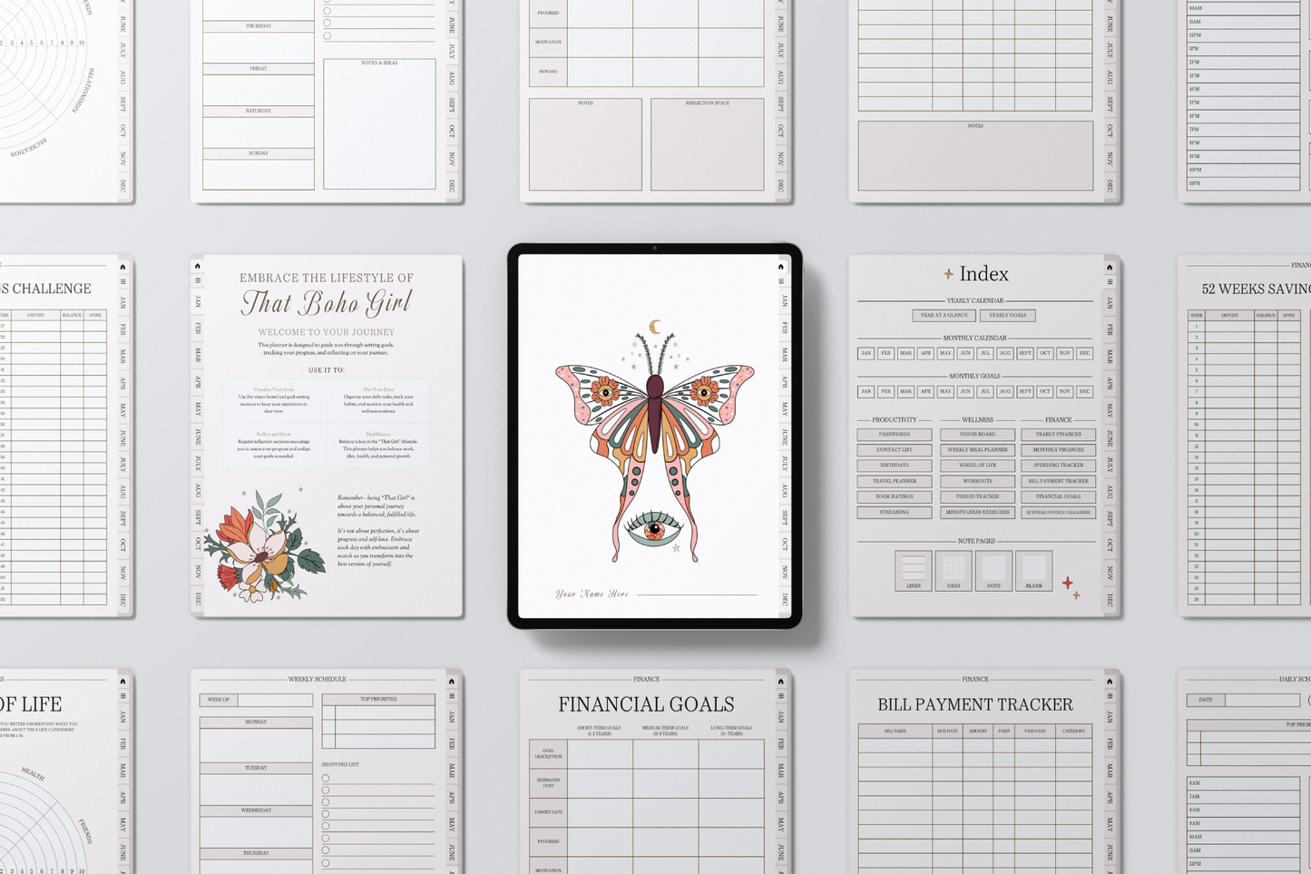 Boho Girl Mega Life Digital Planner