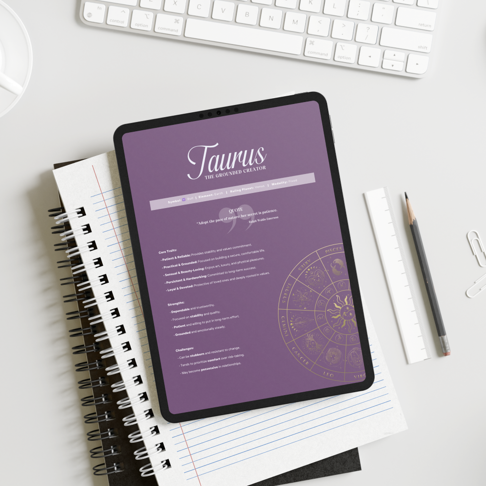 Undated Celestial Zodiac Themed Planner for Astrology Lovers | Aries • Taurus • Gemini • Cancer • Leo • Virgo • Libra • Scorpio • Sagittarius • Capricorn • Aquarius • Pisces