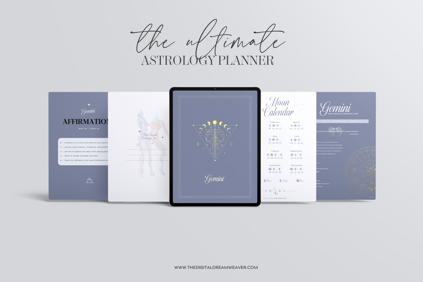 Undated Celestial Zodiac Themed Planner for Astrology Lovers | Aries • Taurus • Gemini • Cancer • Leo • Virgo • Libra • Scorpio • Sagittarius • Capricorn • Aquarius • Pisces