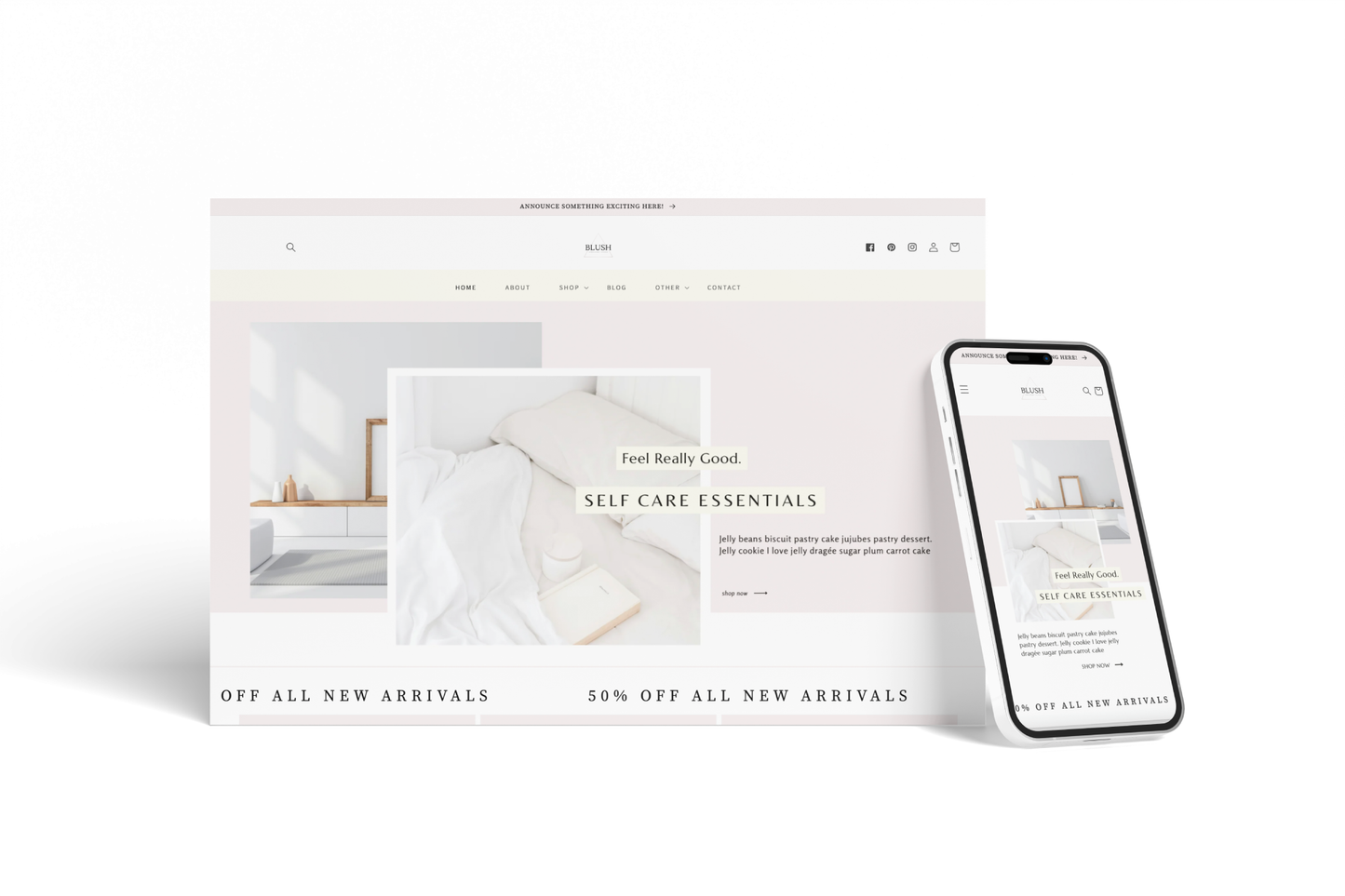 Blush | Customizable Website Template for Shopify