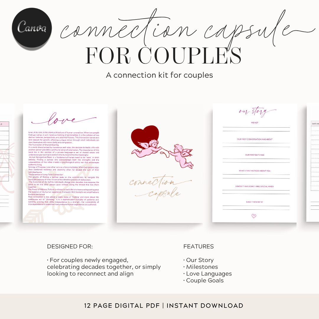 Printable Couples Journal for Relationship Growth, Digital Date Night Planner and Communication Workbook, Meaningful Anniversary Gift Idea