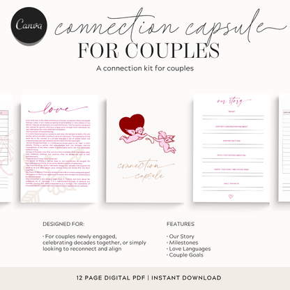 Printable Couples Journal for Relationship Growth, Digital Date Night Planner and Communication Workbook, Meaningful Anniversary Gift Idea