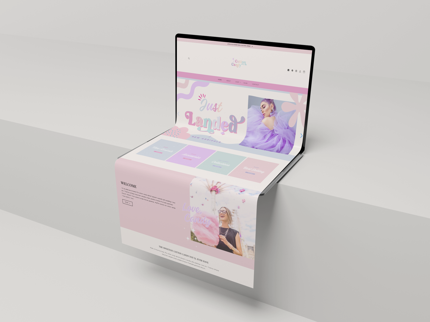 Cotton Candy Website Template for Shopify