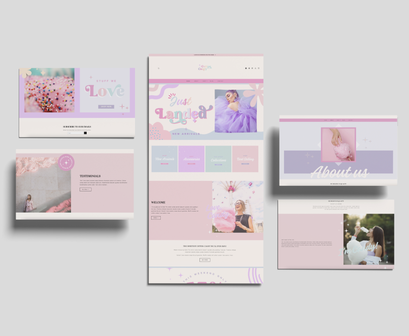 Cotton Candy Website Template for Shopify