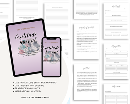 Daily Manifesting & Gratitude Journal | Law of Attraction, Intentional Living, and Mindful Goal Setting