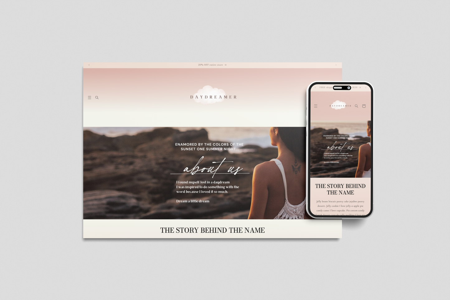 Daydreamer | Customizable Shopify Website Template