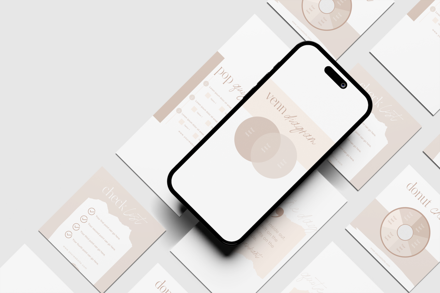 DELIA | Engagement Instagram Post Templates Canva Neutral Aesthetic Feed Posts for Coaches Creators Business Owners