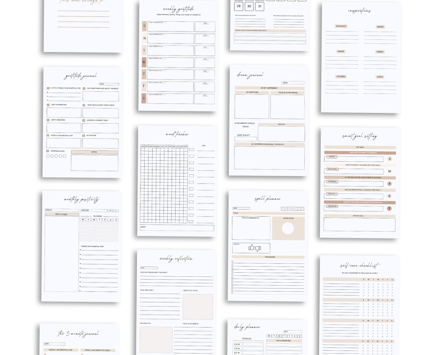 Dream Life Self Care Journal | Daily Wellness & Gratitude Planner | Mindfulness, Reflection & Positivity Workbook