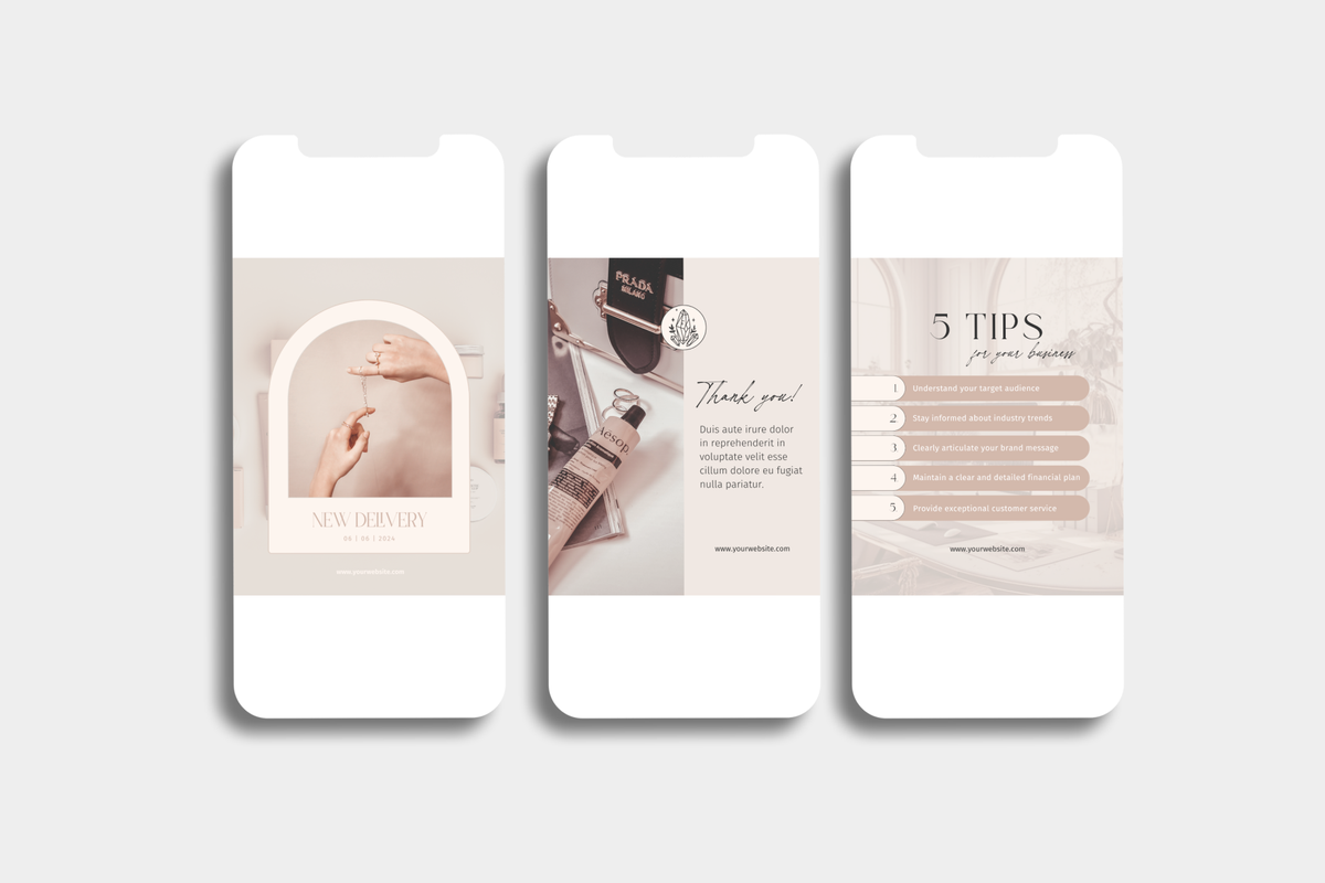 Earthy Boho Instagram Templates | 150 Feed Posts & Story Designs for Boutiques & Content Creators